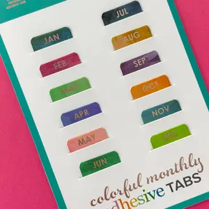 Monthly Colorful Planner Tabs