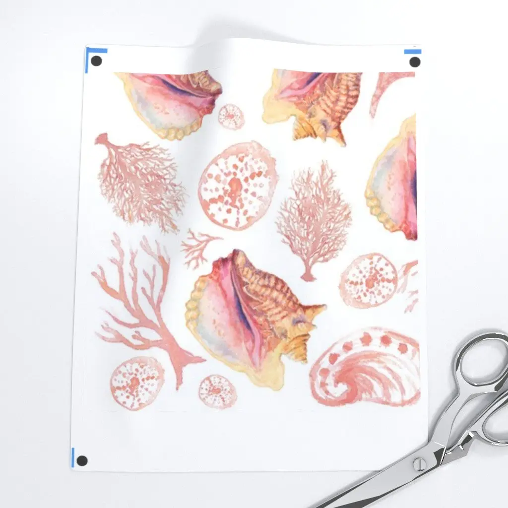 Shells & Coral Fabric