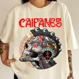 CAIFANES Band T-Shirt, Latin Rock Graphic Tee, Unisex Oversized Streetwear Top, Vintage Rock Fan Merch Womenswear