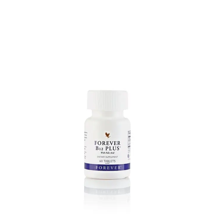 FOREVER B12 PLUS with Folic Acid- Vitamin B12 Energy Support- Brain, Nerve & Red Blood cell Heath- Dietary Supplement.