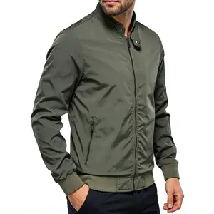 Men's Waterproof Jacket Casual Fashion Cargo Trend Coat  Vintage Windproof Outerwear Stand Collar Bomber Jackets with Pocket Blueface Jacke