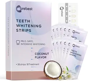 Coconut whitening strips, enamel safe non-slip whitening strips for sensitive teeth,18 teeth whitening sets Mouth Care Gentle Oral Brightening Whiteningstrips Teethwhiteningstrips Daily whitening teeth strips