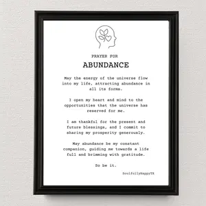 Abundance Prayer Poster