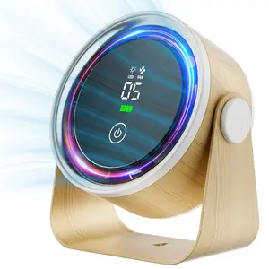 Mini Desktop Fan with Built-in 5000mAh Battery — Supports 5-Speed ​​Airflow Adjustment — Features Ultra-Quiet Operation and a Compact, Portable Design. Ideal for use in offices, on desktops, while traveling, camping, in dormitories, and more. outdo