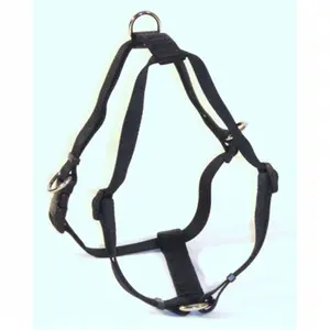 212 MAIN FidoRido Nylon Harness - Large Size, Adjustable Strap, Easy Access, Includes Rings, Leash Ready, Black