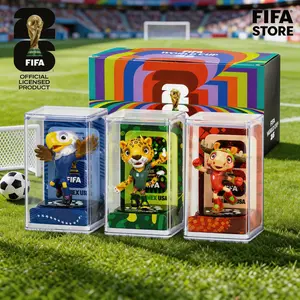 [Set of 3] FIFA 2026 World Cup Collectible Mascot Figurines toys  Official Licensed Clutch Zayu and Maple Summervibes outdoorfun anime
