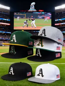 1pc Men's Gothic Letter A Embroidery Baseball Cap, Outdoor Casual Adjustable Hip Hop Hat For Spring, Autumn, Travel, Beach Vacation Street