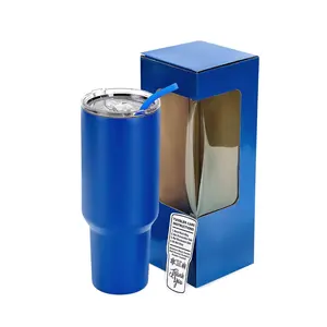 30oz Tumbler with Laser-Engraved Logo - Blue