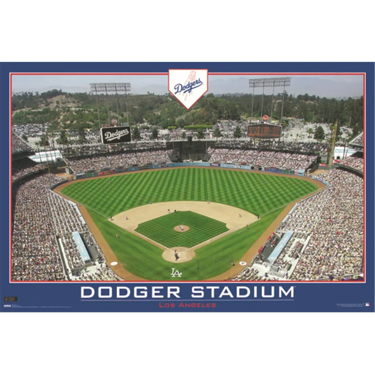 212 MAIN Dodgers Stadium Artistic Graphic Print, 24x36 Collectible Wall Decoration Poster for Home & Entertainment Spaces
