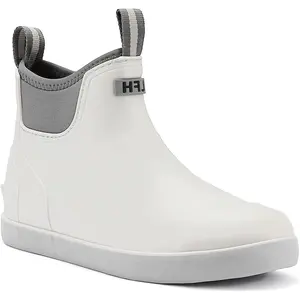 Men's Deck Boots, Waterproof Ankle Rain Boots Men Anti-Slip Traction, Outdoor Rubber Fishing Garden Boots High-Performance Shoes for Farming Footwear Closed