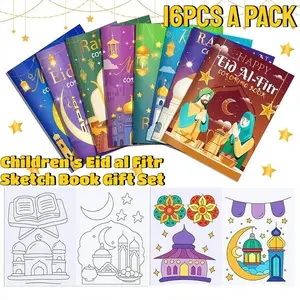 DIY Educational Gift For Kids Eid Children's Sketchbook Devotional Coloring Book Ramadan Mubarak Islamic Doodle Activity Set