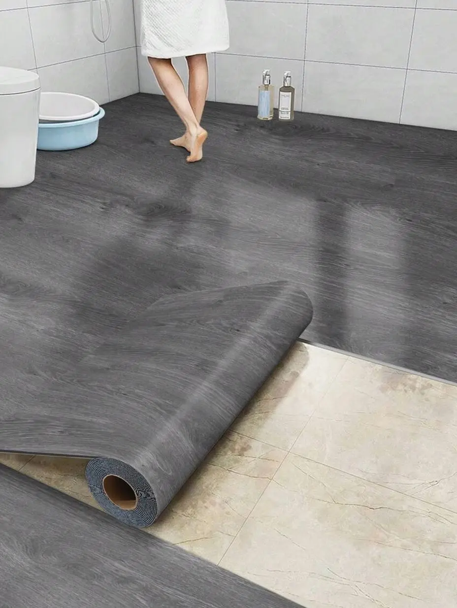 1 Roll Self-Adhesive Vinyl Flooring, Size 17.72" X 118.11", Self-Adhesive Vinyl Wood Flooring, Waterproof, Suitable For House