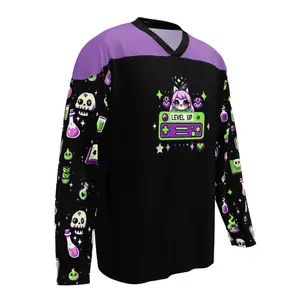Level Up Rave Hockey Jersey for EDM lovers, Streetwear-Inspired Fit Jersey Sport Outfit, As Gift