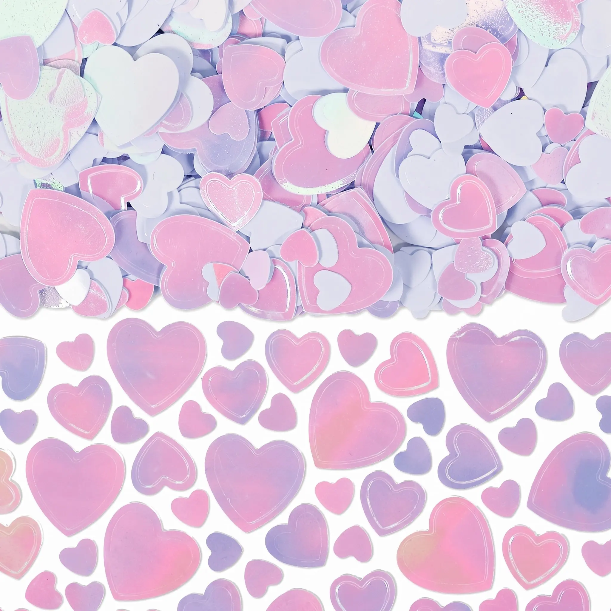 Iridescent Heart Confetti for Celebrations