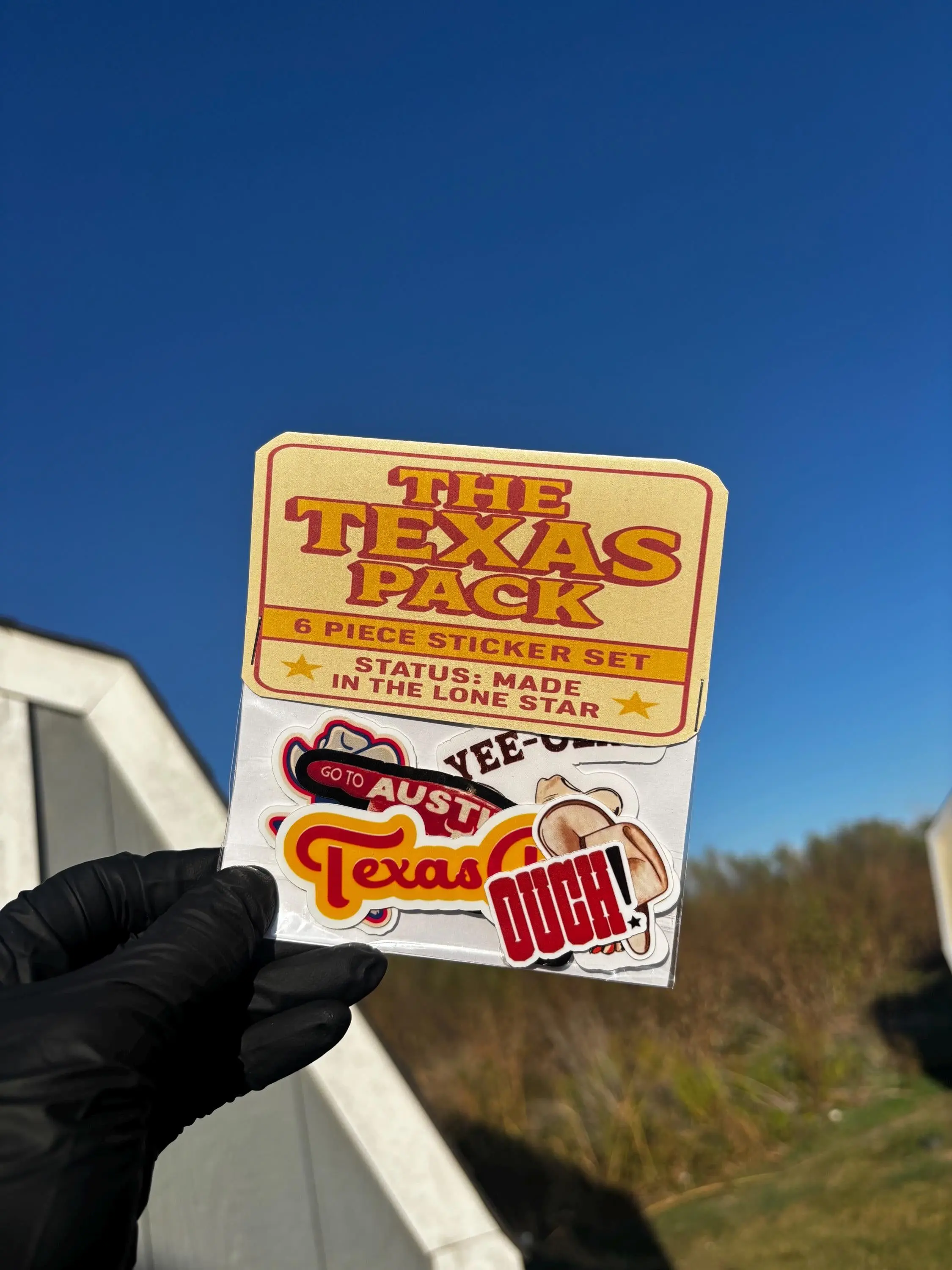 Texas Sticker Pack: Western Vinyl Decals, Lone Star State, 6 Piece Set