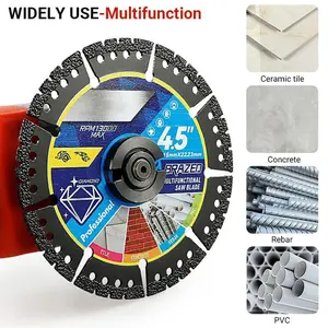 4.5" Ultrathin Multi-Material Cutting Blades for Angle Grinder | Alloy Saw Discs for Stainless Steel, Metal, Tile, Stone, Plastic, Ceramic, Marble, Brick | High Speed Cut-Off Wheels – Power Tool Accessories for Grinding & Cutting