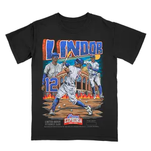 Francisco Lindor Black Tee 90s Unisex Streetwear adult and Youth Tee - Retro Vibe, Bold Style