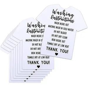 Wash Instructions Card, 50pcs Laundry Care Instructions Card, DIY Decorations, Custom Message Card, Card Design