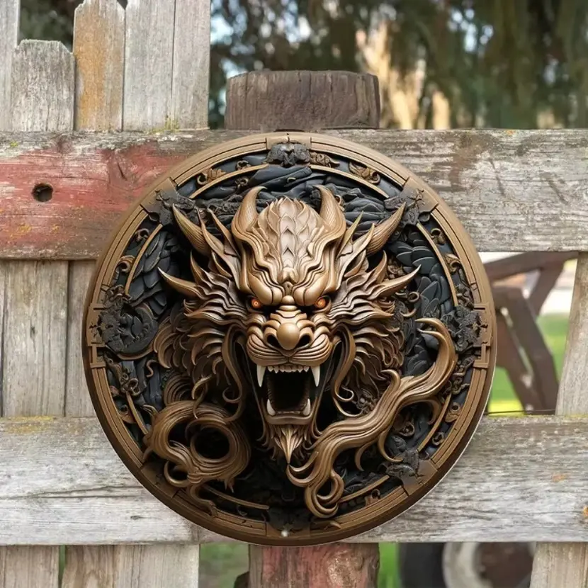 Aluminum Chinese Dragon Relief Art Sculpture for Home Living Room Office Coffee Shop Wall Decoration Gift