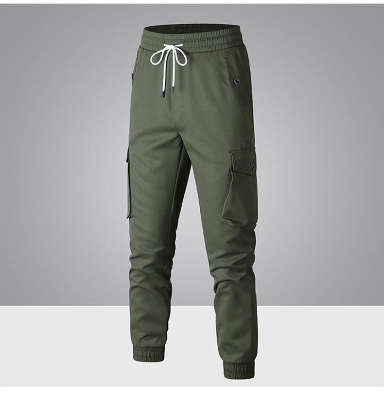 Men's Heavyweight Pants Compatible with Leggings - Workwear Trousers, Multi-Pocket Outdoor Pants with Belt Loop Closure and No Zipper, Suitable for Winter (Solid Color) - Machine Washable