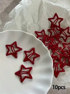 Star  Shaped Design Hair Clips, Cute Hair Accessories for Women & Girls, Minimalist Headwear Suitable for Thick Hair