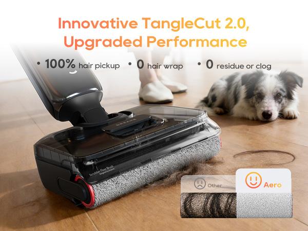 [New Launch] DREAME Aero Wet Dry Vacuum Cleaner, All-in-ONE Vacuum Mop for Wet & Dry Messes, 0 Hair Residue Great for Pet Owners, One-Press Self-Clean, 180° Lie Flat, 35mins Runtime for Hard Floor Cleaning