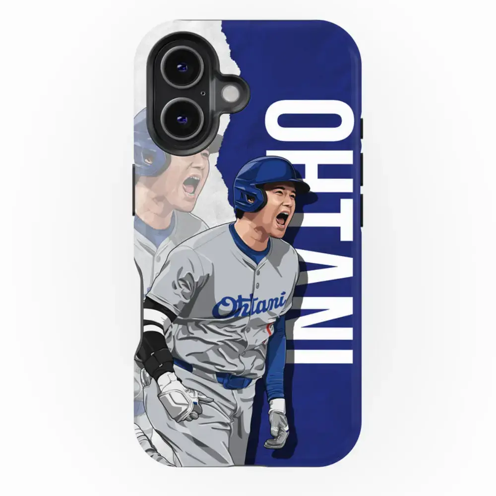 Ohtani Shout Star  Tough Phone Case, Shockproof Durable Cover, Dual Layer Armor Protection, Baseball for iPhone 11 12 13 14 15 16 17 Pro Max Plus,
