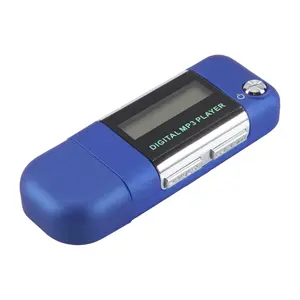 QYKF 4GB USB Mp3 Music Player U Disk, Supports AAA Replaceable Battery & Voice Recording Function, Blue