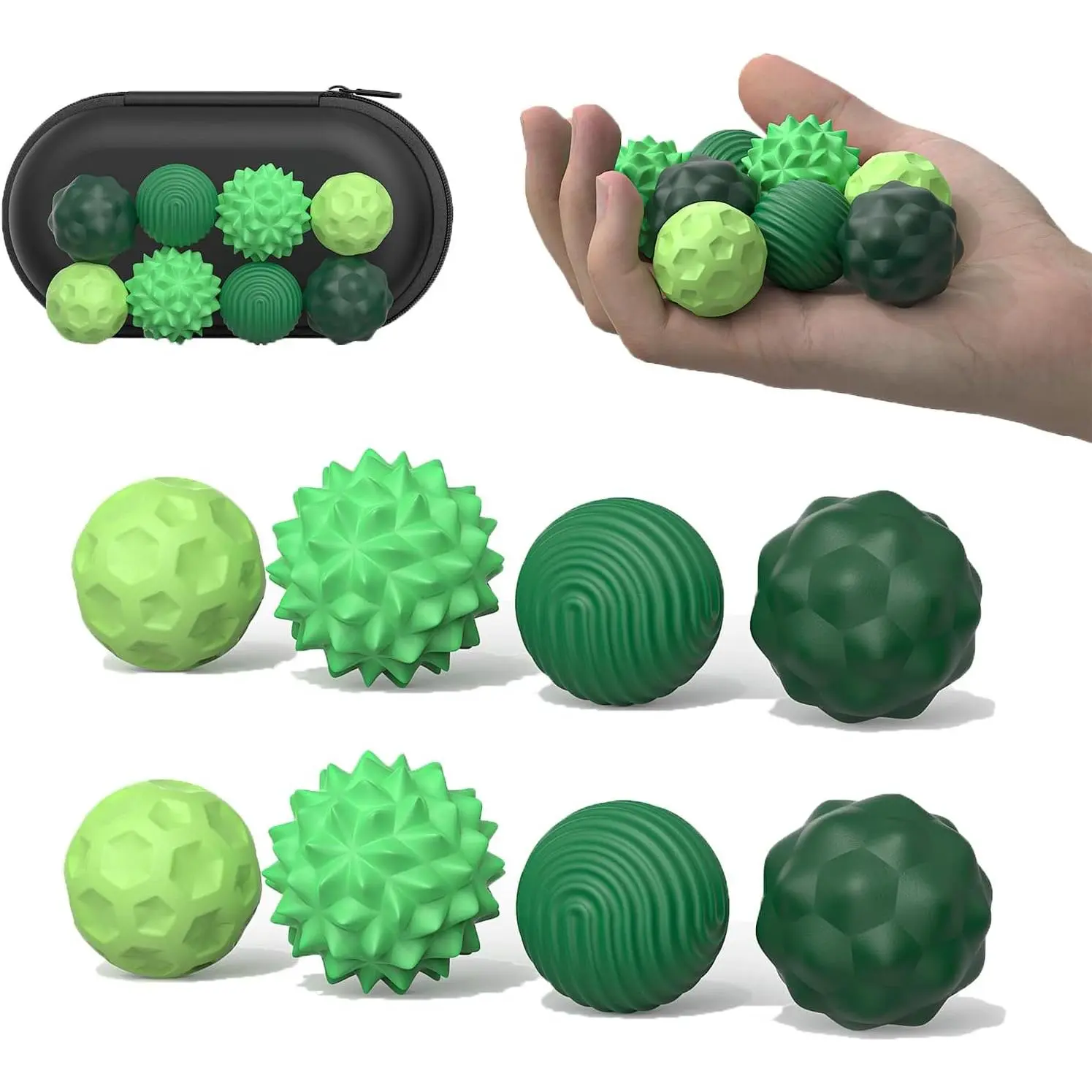 004-P  Magnetic Balls Fidget Toy Adults - 8pcs Sensory Attraction Stress Balls with Silicone Shell for Adults to Calm Restless Hands Anxious Mind, Office Desk Stress Magnetic Fidget Balls for Anxiety Relief