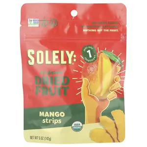 Solely Organic Dried Fruit, Mango Strips, 5 oz (142 g)