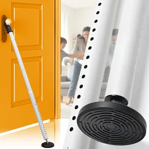 Door  Bar - 600LB Heavy Duty Anti-Slip Door Stopper Jammer Stick,Adjustable 24.5-50.7'' Lock Blocker for Home,Apartment&Travel,Portable for Hinged Front & Sliding Patio Doors