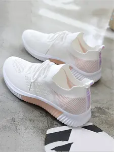 Ladies' casual sports shoes, breathable mesh shoes with lightweight and comfortable body, thick sole structure for stable support, suitable for daily commuting, outdoor leisure, running, fitness, hiking and other sports scenes