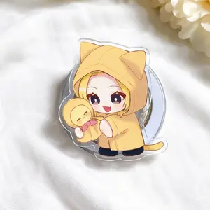 SKZ Felix Kawaii Cat Hoodie fan kpop  MagSafe Phone Grip, Cute Anime Kitty Magnetic PopSocket Stand for iPhone & Kindle, Gift for fan