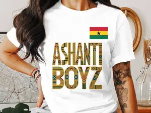 ASHANTI BOYZ T-Shirt, African Pride Tee, Ghana Flag Apparel, Cool Graphic Tee, Cultural Heritage Shirt, Trendy Men's Fashion