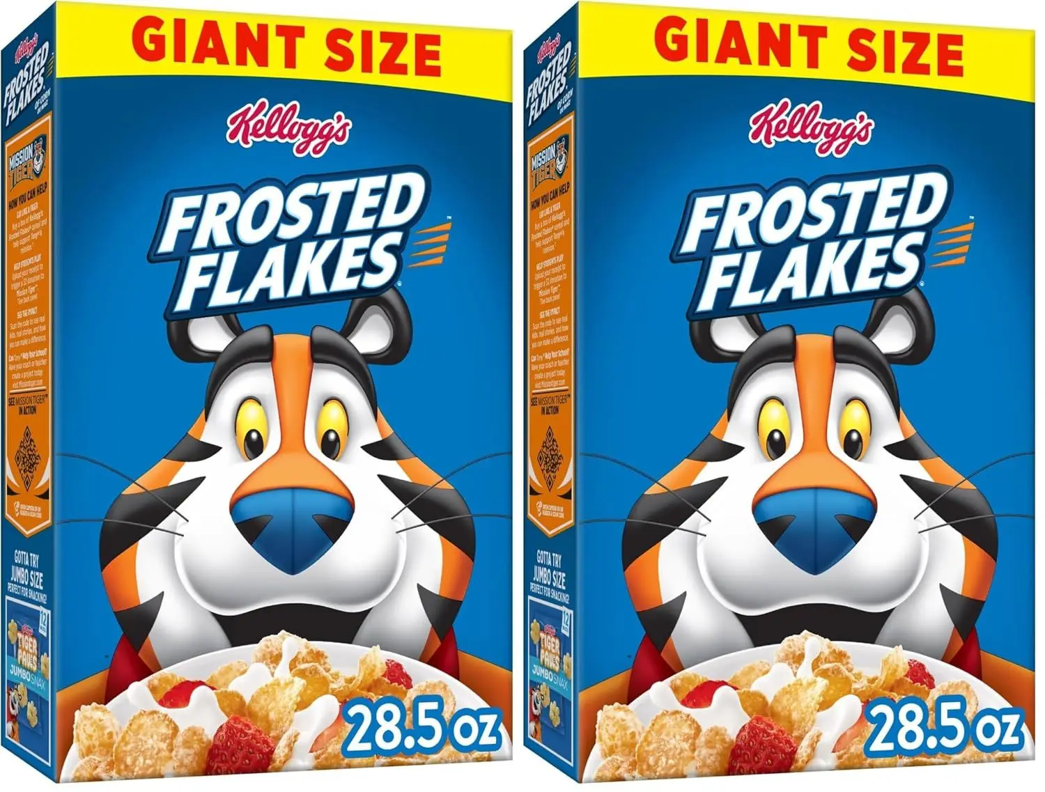 Kellogg's Frosted Flakes Breakfast Cereal, Fat Free, Giant Size, 28.5 oz | Fat Free, Family Breakfast