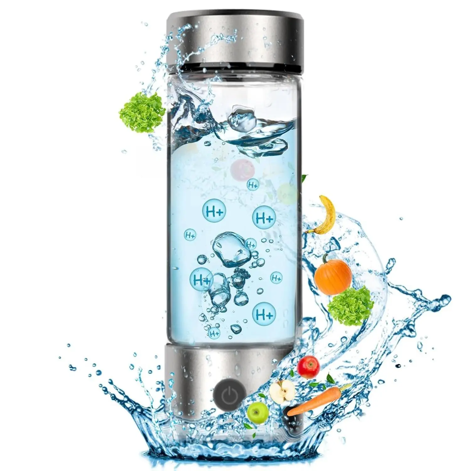 Hydrogen Water Bottle Generator, Portable Rechargeable aquahealth Hydrogen Water, Hydrogen Water Ionizer Machine, with SPE/PEM Technology, for Home Office Travel Fitness Drinking