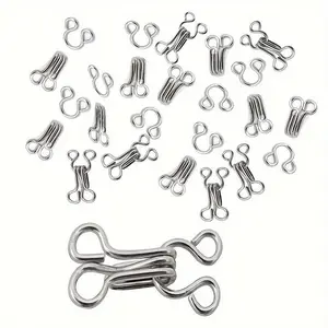 Bra Hooks And Eyes Set Of 40 Sewing Hooks And Eyes Closure Metal Hook And Eye Latch For Clothing For Bra Clothing Skirt Sewing DIY Craft