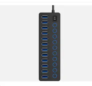 11-in-1 USB 3.0 Hub with Individual Power Switches