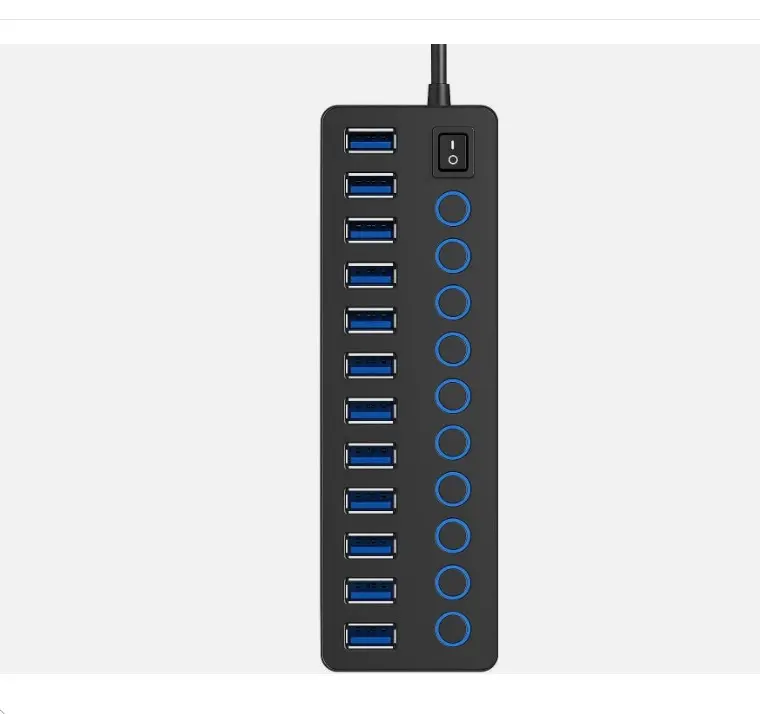11-in-1 USB 3.0 Hub with Individual Power Switches