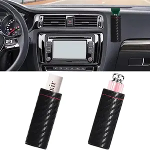 Car Lip Balm Holder - Strong Adhesive Upright Insulated for Car Lipstick Chapstick Holder Women Car Interior Accessories for Car Vent Side Center Console Steering Wheel Below（2 Pack）