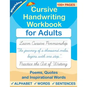 Cursive handwriting workbook for Adults: Learn to write in Cursive, Improve your writing skills & practice penmanship for adults - Paperback