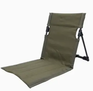 Portable Folding Floor Chair, Lightweight Camping Seat with Back Support, Compact Outdoor Stadium Chair for Picnic, Beach, Hiking & Travel