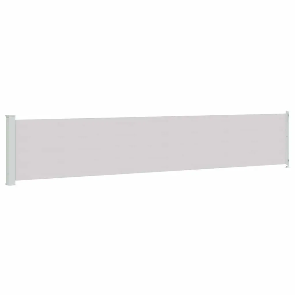 vidaXL Patio Awning, Sun Screen Retractable Awning Privacy Screen, Awning for Deck Porch Balcony Backyard Sun Protection, 46.1"x236.2" Gray 317950