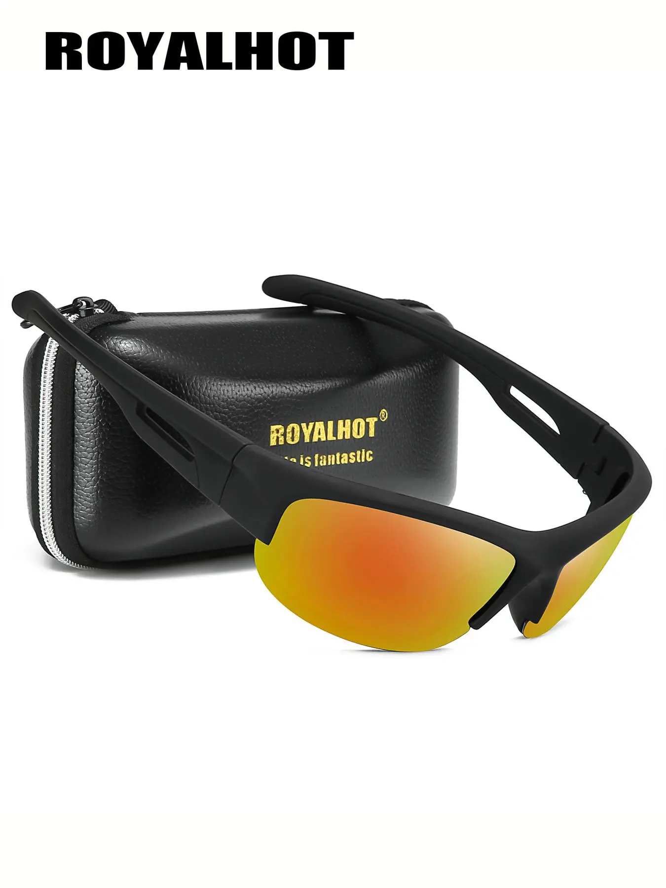 1 Pair Royalhot Unisex Square Half Frame Sunglasses, Petite Frame Shape UV400
