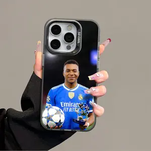 Mbappe IPhone 17 Promax Phone Case Anti Drop Case Suitable For IPhone 16 15 14 13 12 11 Xs Plus Samsung S25 S24 S23 S22 Ultra FE Acrylic Protective Shockproof Rugged Case Football