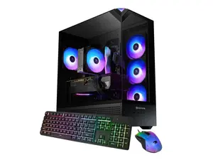 iBUYPOWER Element Gaming PC Desktop Computer Intel Core Ultra 5 225F CPU, NVIDIA GeForce RTX 5060Ti 8GB GPU, 16GB DDR5 RGB RAM, 1TB NVMe SSD, Windows 11 Home, Keyboard, Mouse - Black