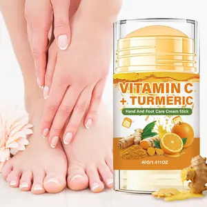 Vitamin C & Turmeric Hand & Foot Cream Stick | Hydrating & Moisturizing, Soothes Dryness, Hand & Foot Care, Portable Design, 40g