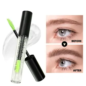 Qibest 3D Brow Sculpting Gel - Feathery Defined Brows, Builds Voluminous Fluffy Eyebrows, Clear Texture, Long-Lasting Hold, Natural Finish, Quick-Drying, Brush Applicator Cosmetic