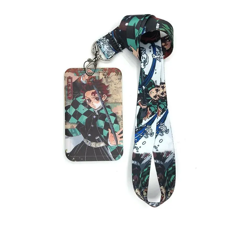 Anime Demon Slayer Print Keychain Ribbon Lanyards for Keys ID Card Phone Straps Hanging Rope Lariat Students Badge Pass Holder Anime Demon Slayer Print Keychain Ribbon Lanyards for Keys ID Card Phone Straps Hanging Rope Lariat Students Badge Pass Holder