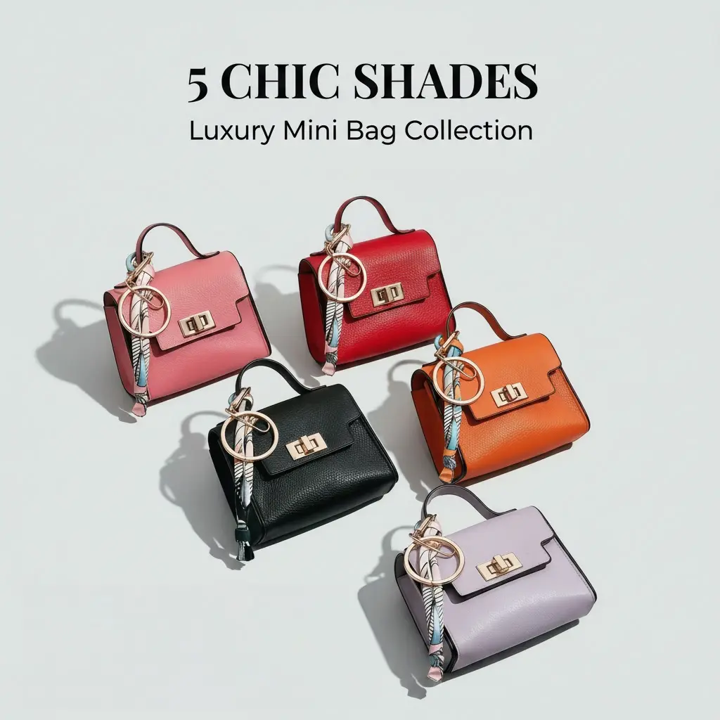 Ladies' mini makeup bag, portable cosmetic storage bag, suitable for lipsticks, jewelry, powder, travel and daily essentials, ultra-small cute beauty bag, can serve as a high-end accessory